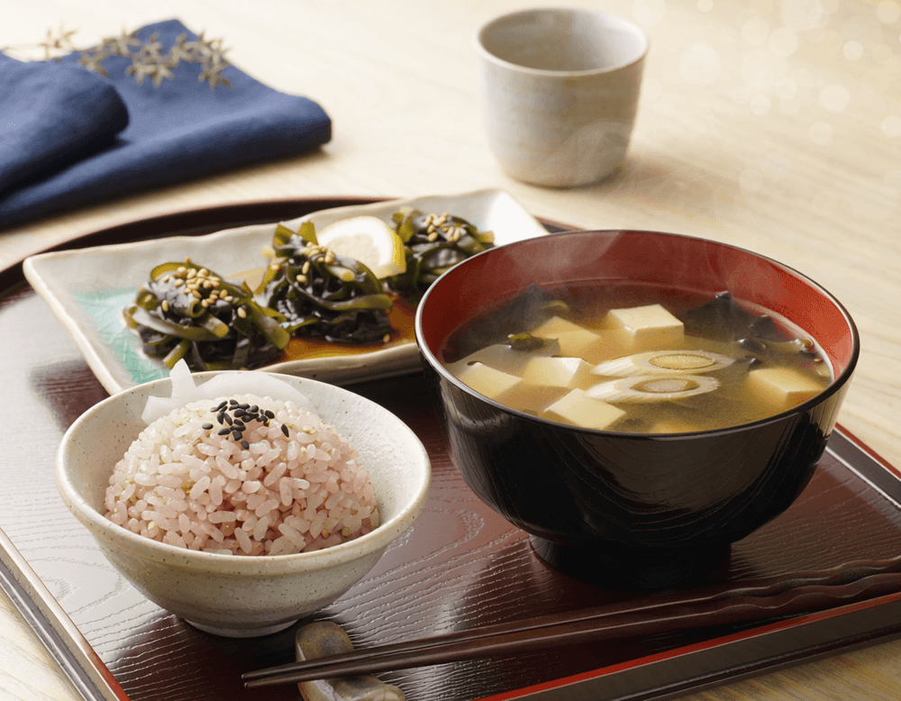 Brown Rice and Miso Soup with Sea Vegetables