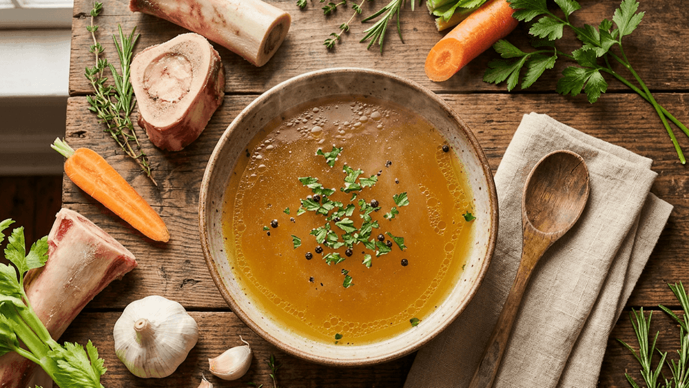 Caldo de Huesos con Verduras, la Base Flexitariana que Reconcilia Tradiciones