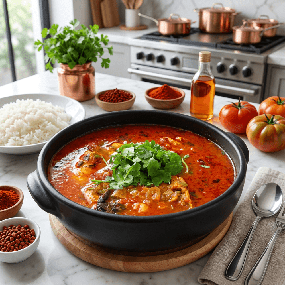 Moqueca capixaba com peixe e urucum