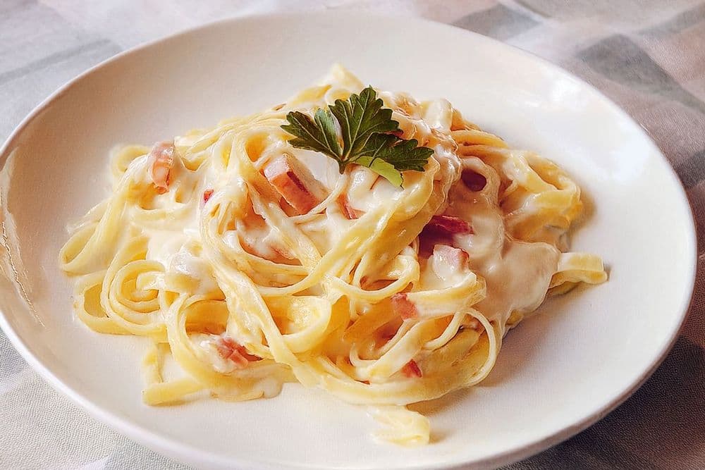 Cream Cheese Pasta with Bacon