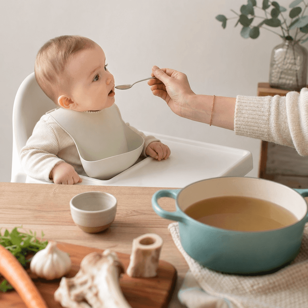 Bone Broth, Gentle First Protein for Babies Starting Solids