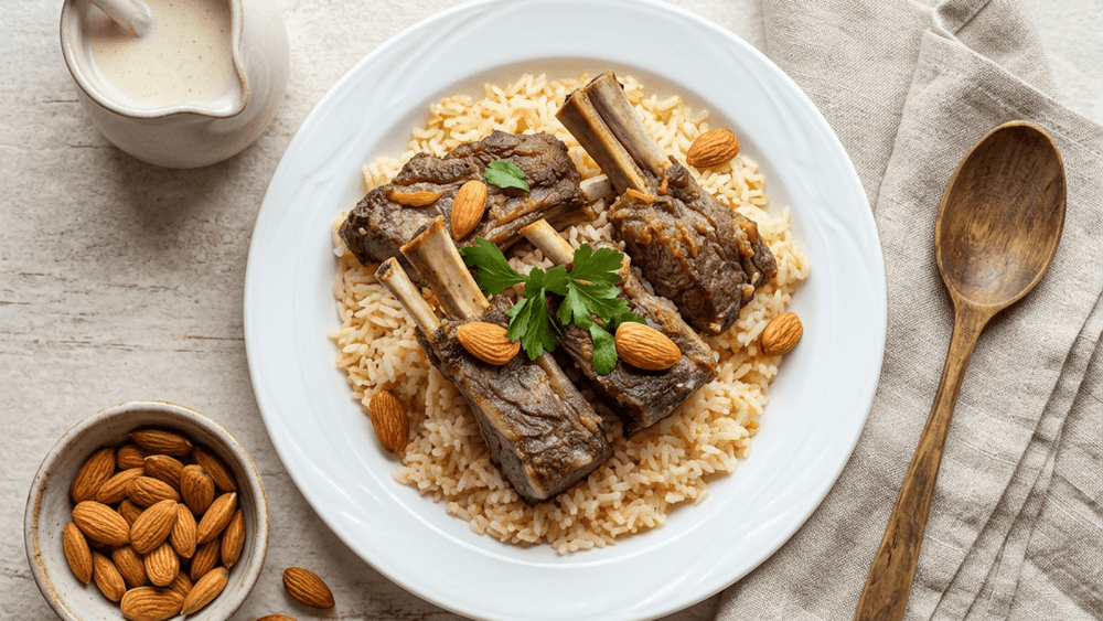 Mansaf: Cordero con Arroz y Salsa de Yogur Fermentado