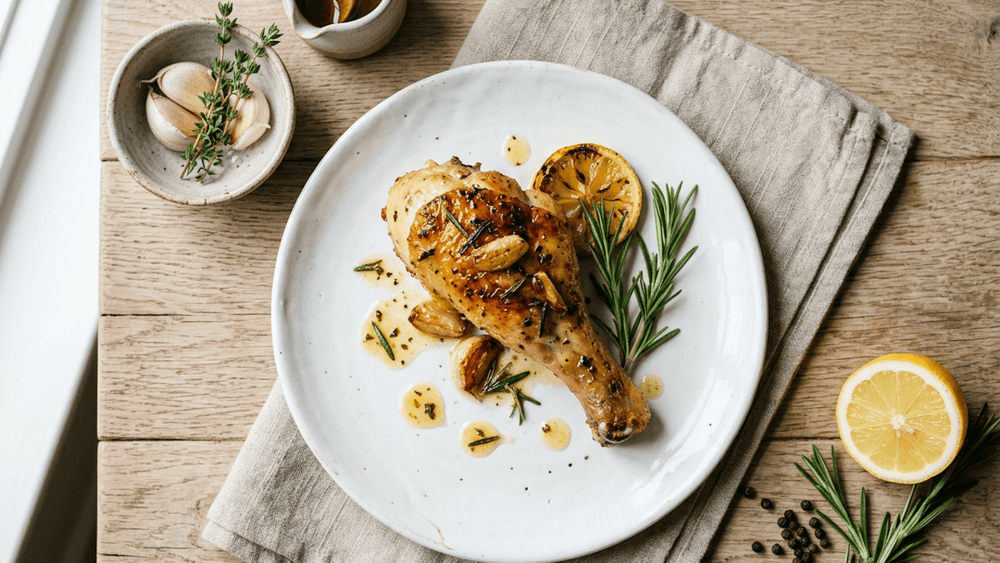 Pollo Asado al Limón con Hierbas Provenzales