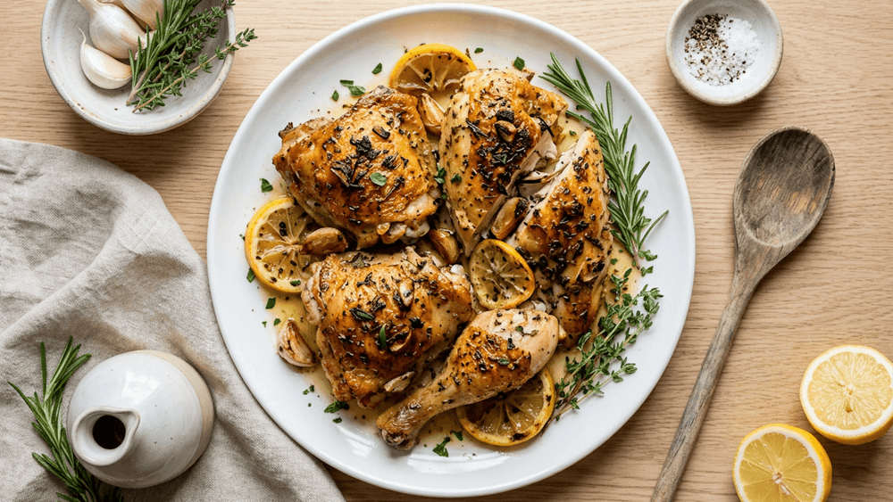 Pollo Asado con Limón y Hierbas al Estilo SCD