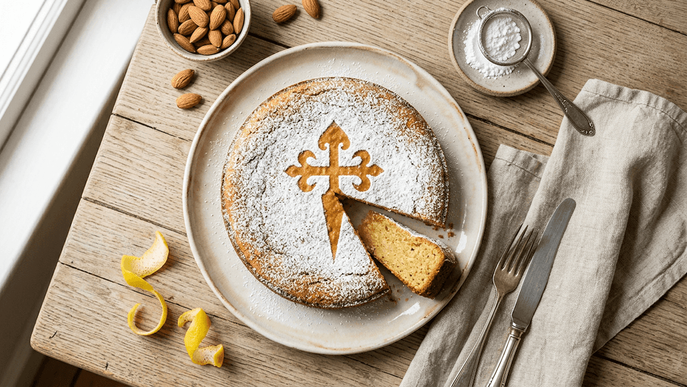 Tarta de Santiago: pastel de almendra tradicional gallego
