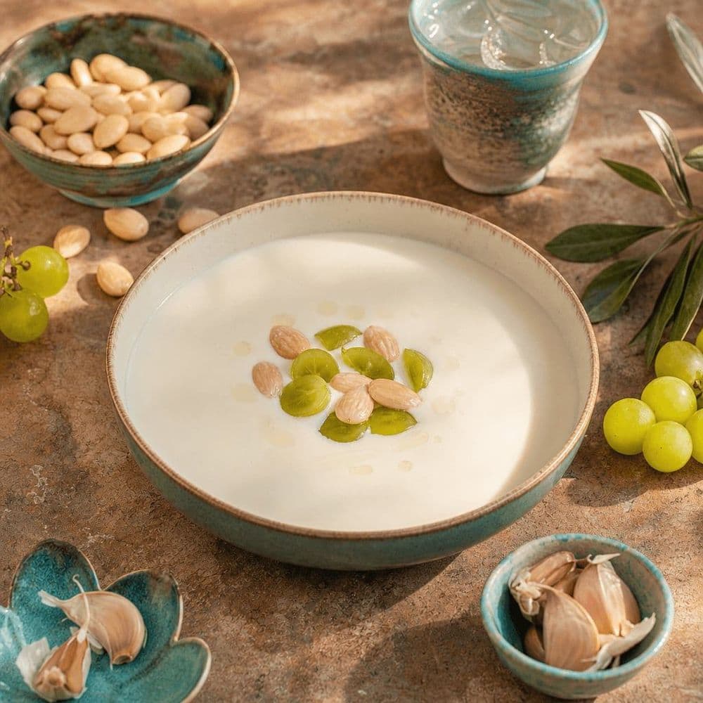 Ajo blanco: o truque da água gelada
