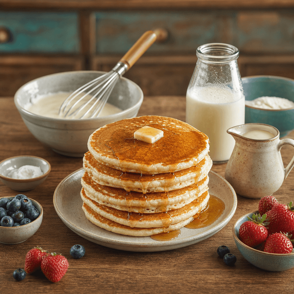 Buttermilch-Pfannkuchen: Wie Säure sie luftig macht