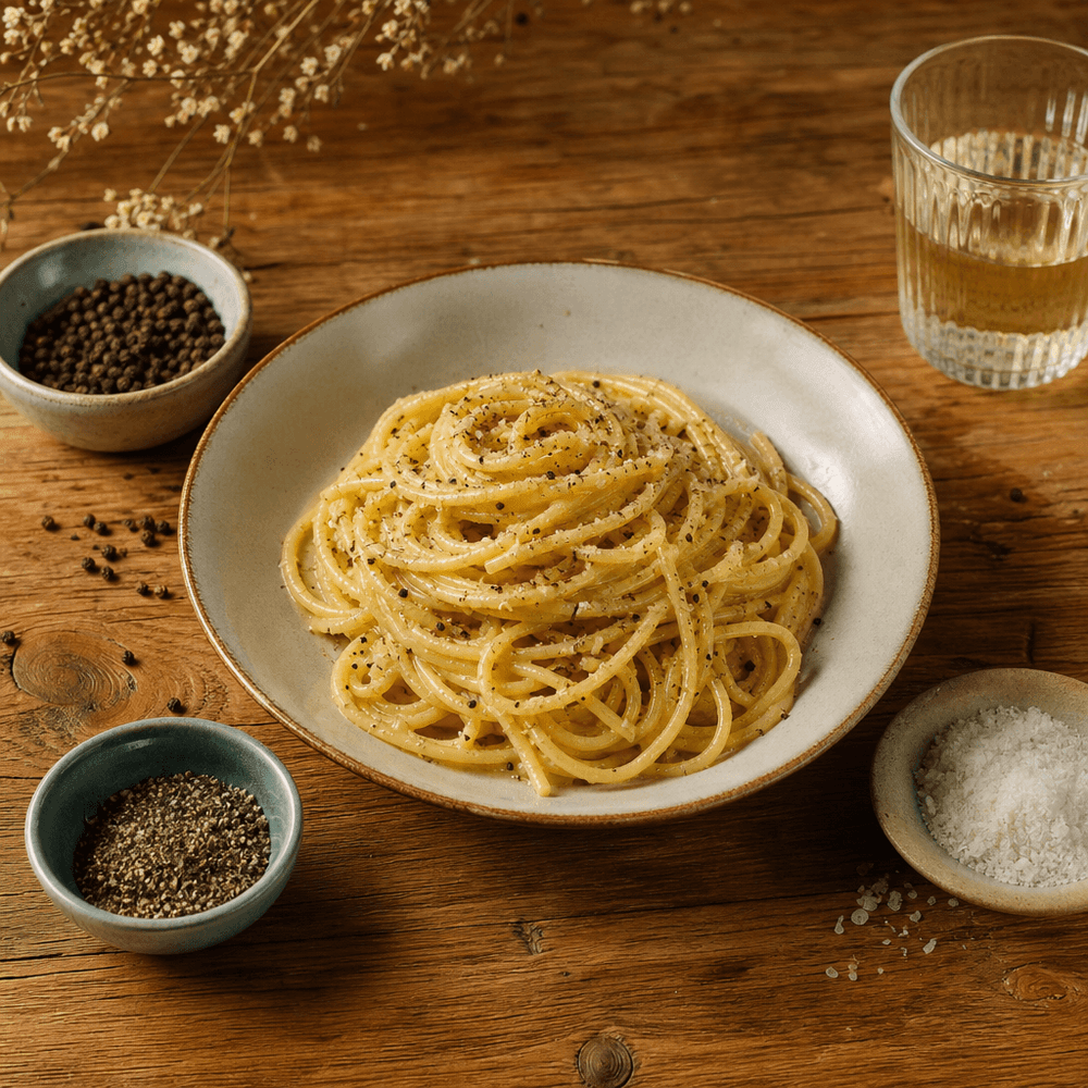 Cacio e Pepe: Pasta con Pecorino y Pimienta