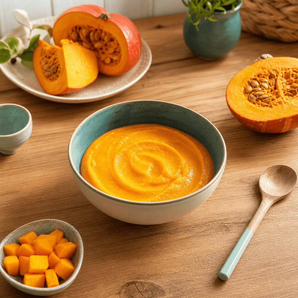 Calabaza asada, el primer puré para pequeños paladares