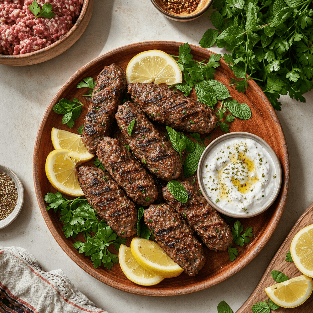 Kofta Kebab di Agnello con Spezie e Yogurt al Limone