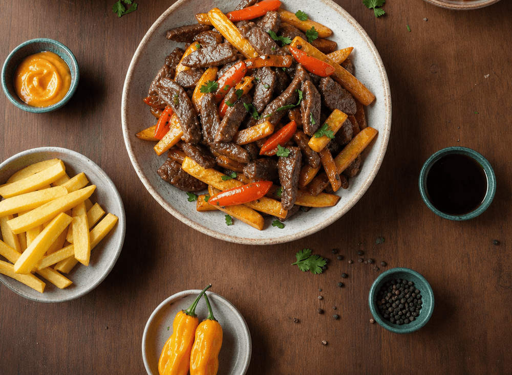 Lomo Saltado: Peruvian Stir-Fried Beef with Ají Amarillo and Fries