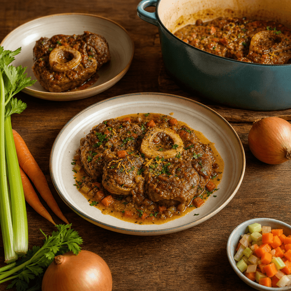 Ossobuco alla Milanese – Geschmorte Kalbshaxe