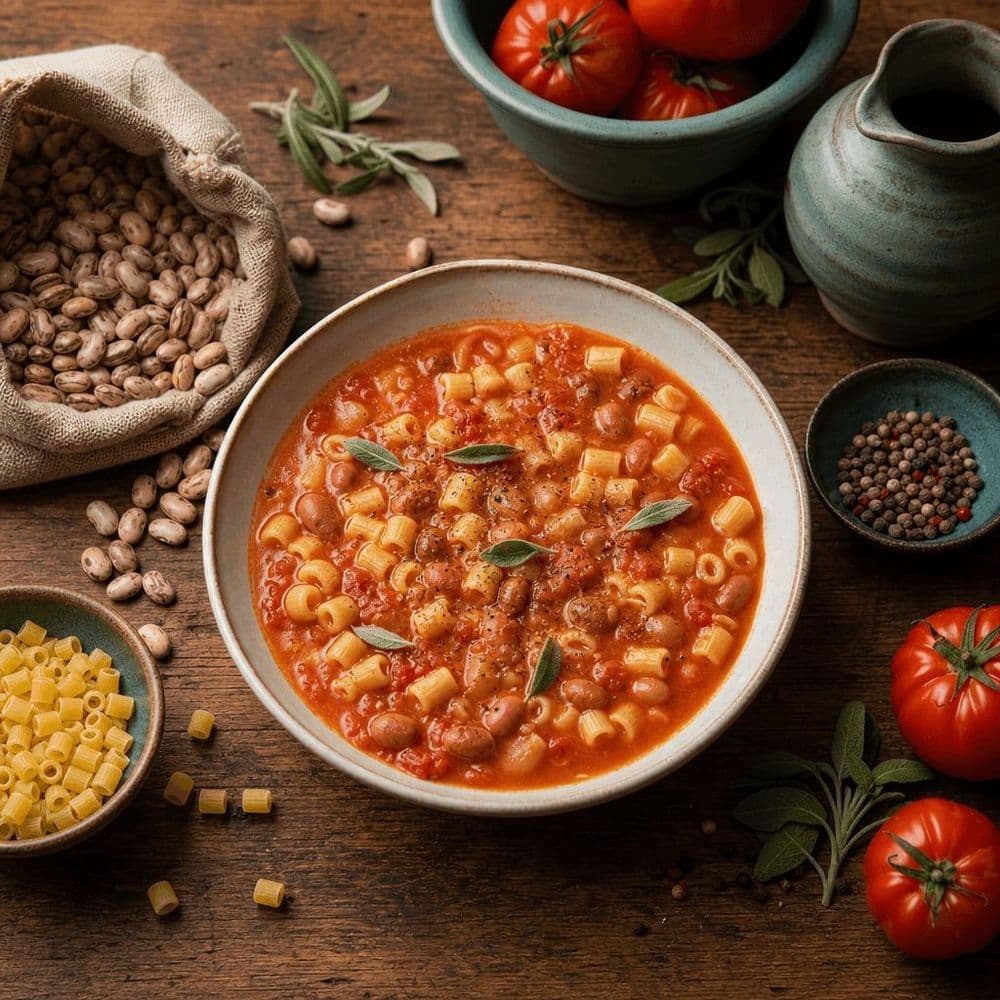 Pasta e Fagioli, Italian Bean and Pasta Soup