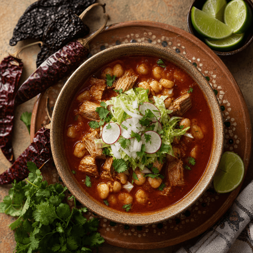 Pozole Rojo – Schweinefleisch mit Hominy