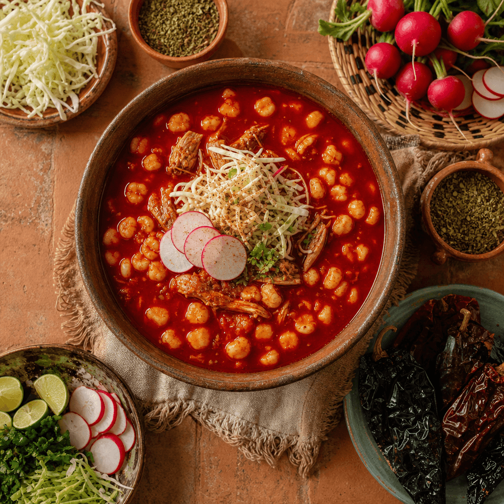 Pozole rojo : ragoût mexicain au porc et maïs