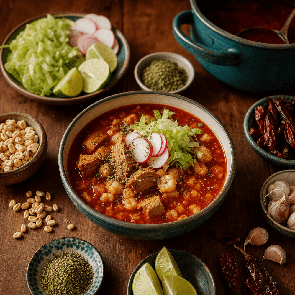 Pozole Rojo — Maíz, Cerdo y Chile Guajillo