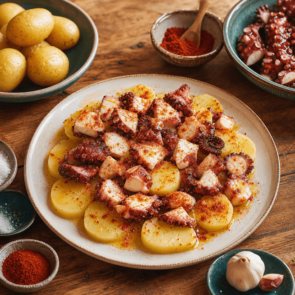 Pulpo a la Gallega con Papas y Pimentón