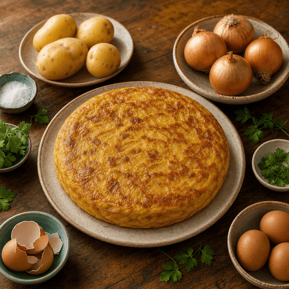 Tortilla Spagnola con Patate, Cipolla e Uova
