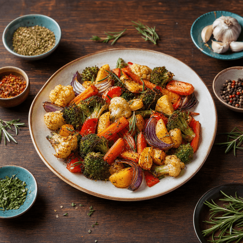 Verduras Asadas con Especias: Motor de la Dieta DASH