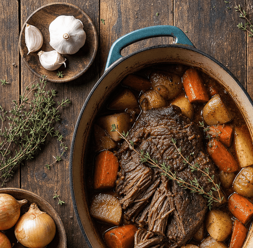 Slow-Braised Pot Roast with Root Vegetables